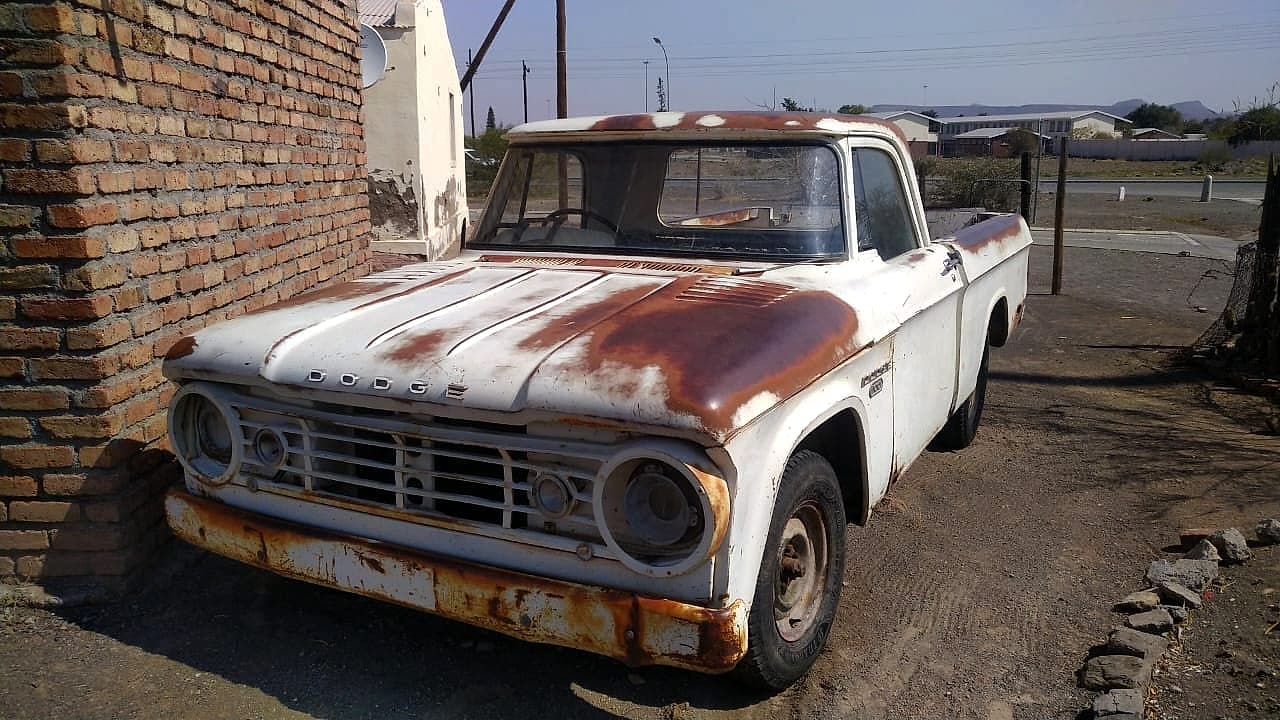Dodge pickup with sun-baked patina, South Africa